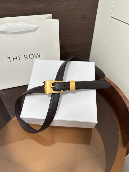 The Row Black Leather Gold Buckle Belt main image 5